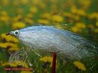 Streamer " Fiberfish White Blue " Streamer " Fiberfish White Blue "