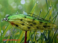Streamer " Fiberfish Yellow Black " Streamer " Fiberfish Yellow Black "