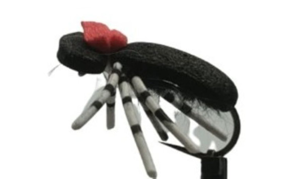 Trockenfliege " Black Beetle HiVis " auf Schonhaken/ barbless hook