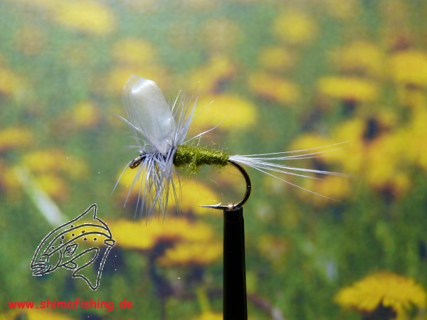 Trockenfliege " Baetis Dun " auf Schonhaken/ barbless hook