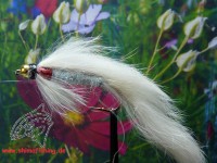 Streamer " Zonker White Bead Head " Streamer " Zonker White Bead Head "
