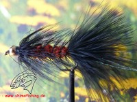 Streamer " Wooly Bugger Black Brown Bead Head " Streamer " Wooly Bugger Black Brown Bead Head "