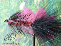 Streamer " Wooly Bugger Black Red " Streamer " Wooly Bugger Black Red "