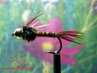 Nymphe " Pheasant Tail Bead Head " auf Schonhaken, barbless hook Nymphe " Pheasant Tail Bead Head " auf Schonhaken, barbless hook