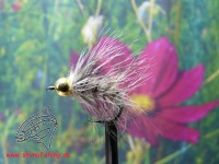 Nymphe " Hares Ear Grizzle Bead Head " auf Schonhaken, barbless hook Nymphe " Hares Ear Grizzle Bead Head " auf Schonhaken, barbless hook
