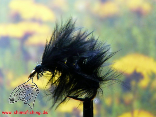 Nymphe " Marabou Midge Black "