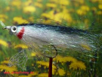 Streamer " Fiberfish Black White " Streamer " Fiberfish Black White "