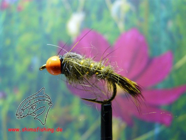Nymphe " Firehead Hares Ear Olive "